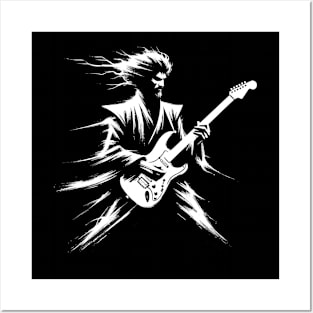 Kawaii Retro Guitar Japanese Novelty Rock Concert Guitar Posters and Art